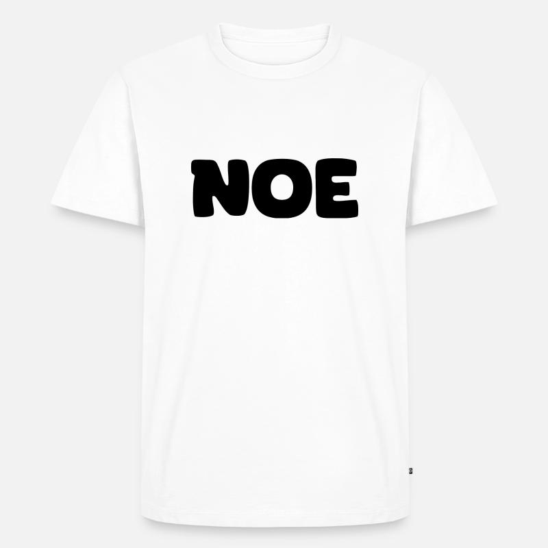Name - Noe - Männer Premium Bio T-Shirt - Weiß