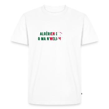 Algérien demi har o manwelich lelor-cadeau Algérie - T-shirt Premium bio Homme - blanc - Devant - Nico (187cm)