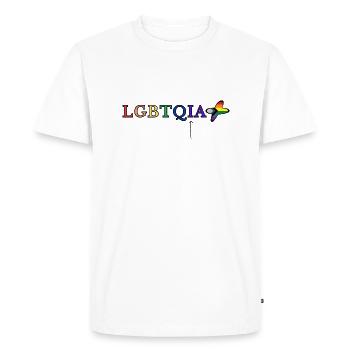 LGBTQIA+ - T-shirt Premium bio Homme - blanc - Devant - Nico (187cm)