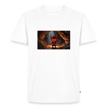 evil devil - young cute little monsters - Men's Premium Organic T-Shirt - white - Front - Nico (187cm)