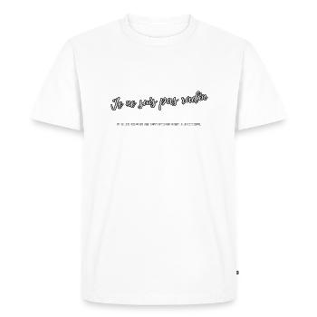 Radin - T-shirt Premium bio Homme - blanc - Devant - Nico (187cm)