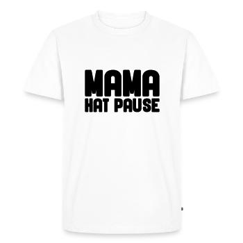 Mom has a break - Men's Premium Organic T-Shirt - white - Front - Nico (187cm)