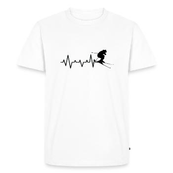 Ski Ski Motif pour Skieur Skieur - T-shirt Premium bio Homme - blanc - Devant - Nico (187cm)