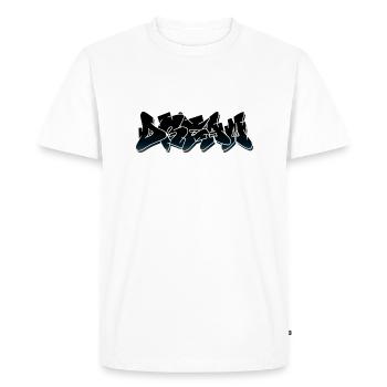 Traum-Graffiti-Stil in schwarzer Farbe - Männer Premium Bio T-Shirt - Weiß - Vorne - Nico (187cm)