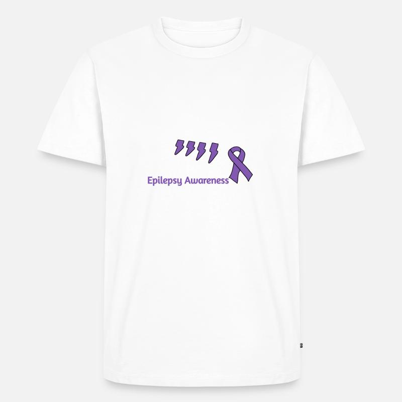 Epilepsy Warrior - Männer Premium Bio T-Shirt - Weiß