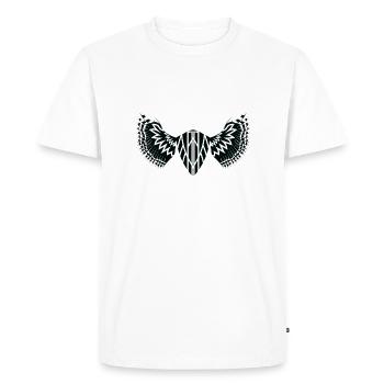 The Mystical Winged Ancient Shield - Men's Premium Organic T-Shirt - white - Front - Nico (187cm)