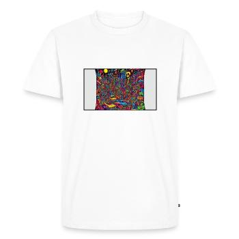 Rush Hour Trip - Men's Premium Organic T-Shirt - white - Front - Nico (187cm)