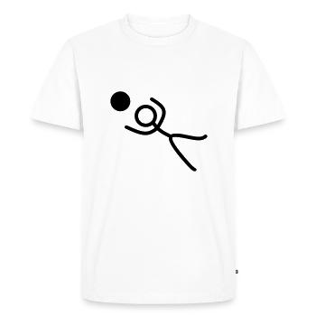 gardien Stickman - T-shirt Premium bio Homme - blanc - Devant - Nico (187cm)