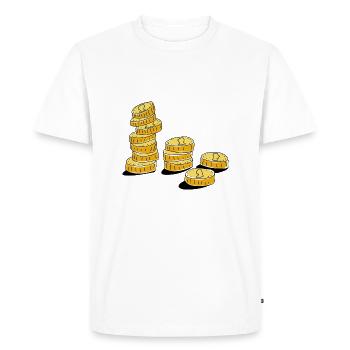 pièces - T-shirt Premium bio Homme - blanc - Devant - Nico (187cm)