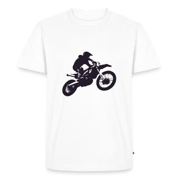 motorcross - T-shirt Premium bio Homme - blanc - Devant - Nico (187cm)
