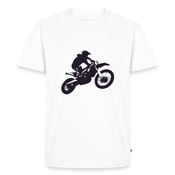 Motorcross - T-shirt Premium bio Homme - blanc - Devant - Nico (187cm)