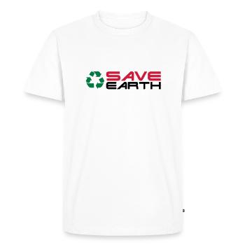 Recycling__V007 - T-shirt Premium bio Homme - blanc - Devant - Nico (187cm)