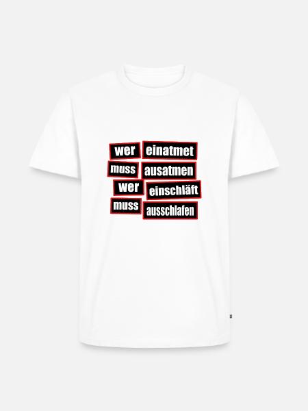 Spruch Schlafmütze - Männer Premium Bio T-Shirt - Weiß