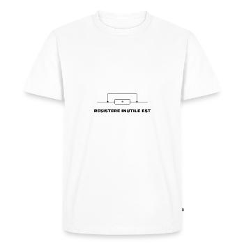 Resistere Inutile Est Nerd Geek Noob Cadeau - T-shirt Premium bio Homme - blanc - Devant - Nico (187cm)
