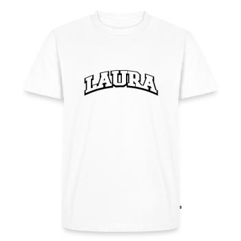Laura College Uni School Gift - T-shirt Premium bio Homme - blanc - Devant - Nico (187cm)