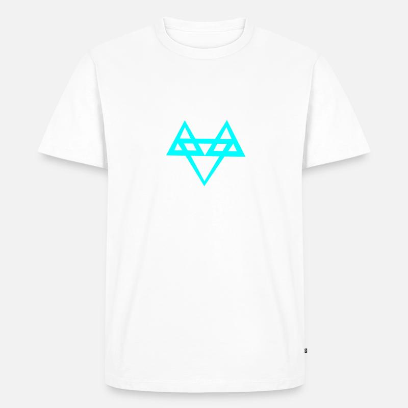 Neffex Blue Logo - Männer Premium Bio T-Shirt - Weiß