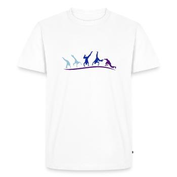 animation capoeira group - Men's Premium Organic T-Shirt - white - Front - Nico (187cm)