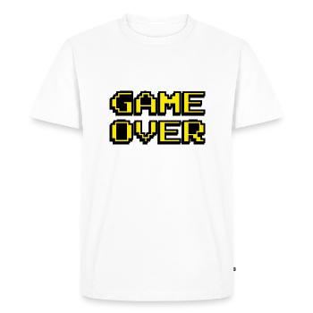 Game Over Design - Men's Premium Organic T-Shirt - white - Front - Nico (187cm)
