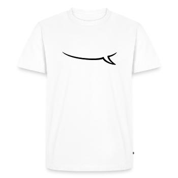 offene Sprechböase / speech bubble (1c) - Men's Premium Organic T-Shirt - white - Front - Nico (187cm)