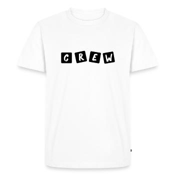 crew_001 - T-shirt Premium bio Homme - blanc - Devant - Nico (187cm)