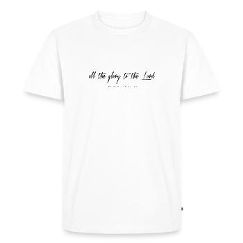 gloire au seigneur - T-shirt Premium bio Homme - blanc - Devant - Nico (187cm)