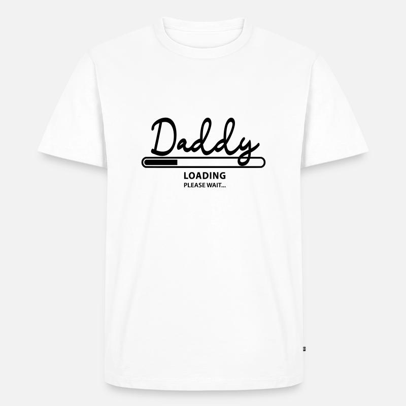 daddy loading - Men's Premium Organic T-Shirt - white