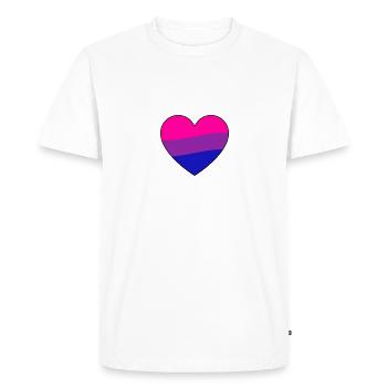 Pride bisexual - Men's Premium Organic T-Shirt - white - Front - Nico (187cm)