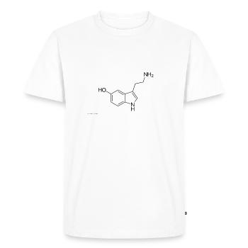 Serotonin - Men's Premium Organic T-Shirt - white - Front - Nico (187cm)