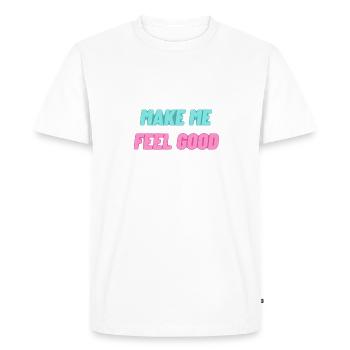 Make me feel good - T-shirt Premium bio Homme - blanc - Devant - Nico (187cm)