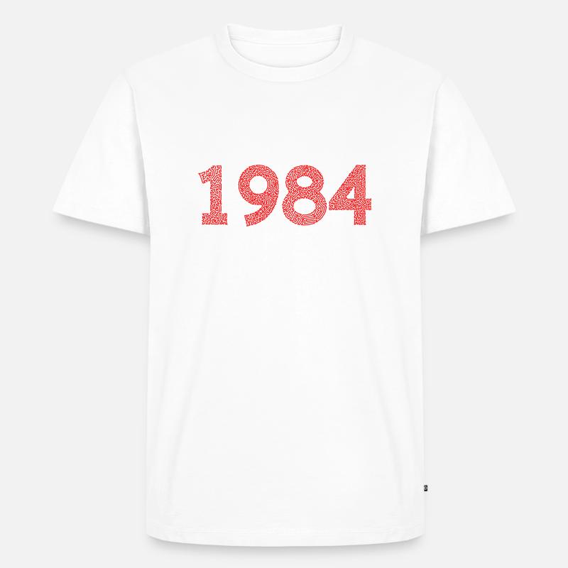1984 - Männer Premium Bio T-Shirt - Weiß