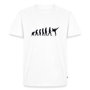 Évolution du karaté - T-shirt Premium bio Homme - blanc - Devant - Nico (187cm)