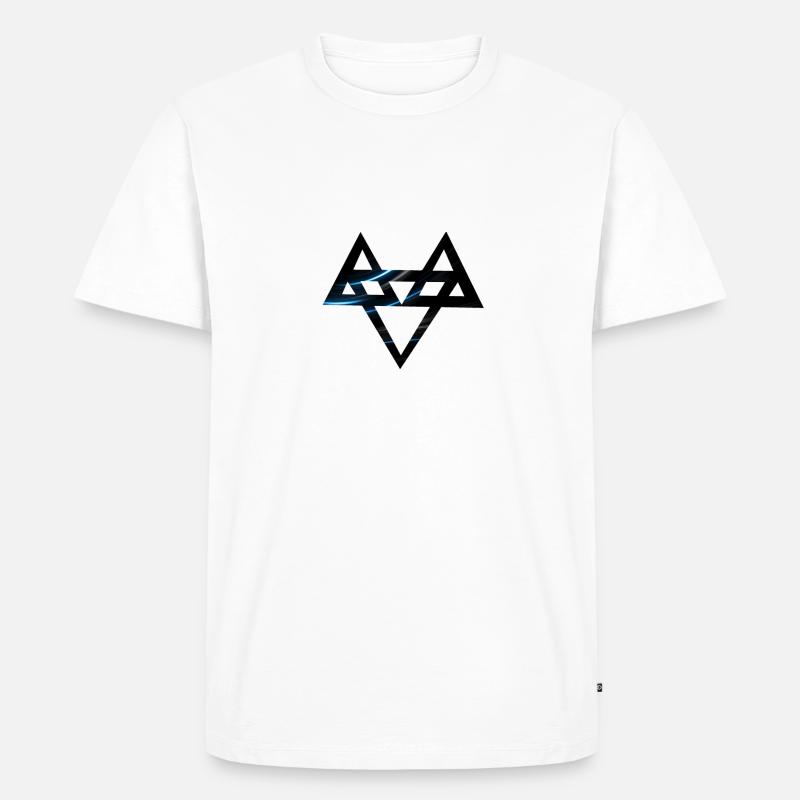Neffex 3D 3 Bleu2 - T-shirt Premium bio Homme - blanc