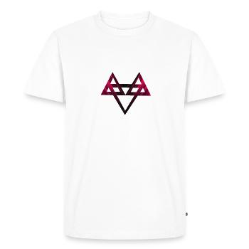 Logo Neffex 3D Rouge - T-shirt Premium bio Homme - blanc - Devant - Nico (187cm)