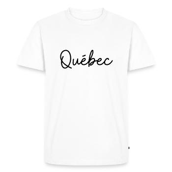 québec ville idée cadeau - T-shirt Premium bio Homme - blanc - Devant - Nico (187cm)