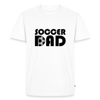 Design Soccer Dad Logo - T-shirt Premium bio Homme - blanc - Devant - Nico (187cm)