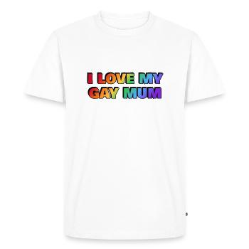 J’aime ma mère gay - T-shirt Premium bio Homme - blanc - Devant - Nico (187cm)