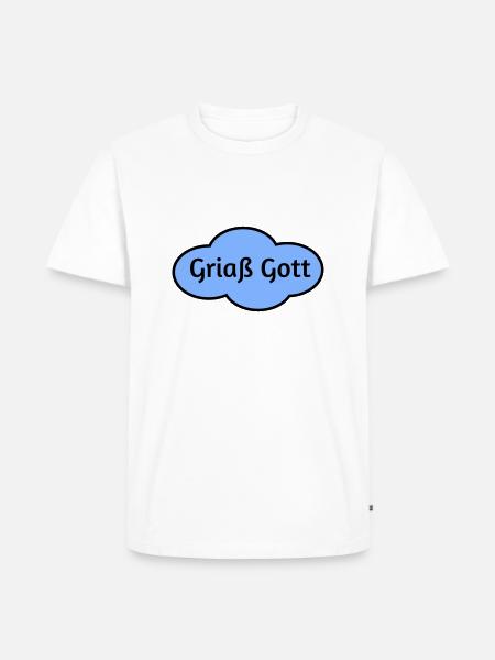 Griaß Gott - Männer Premium Bio T-Shirt - Weiß