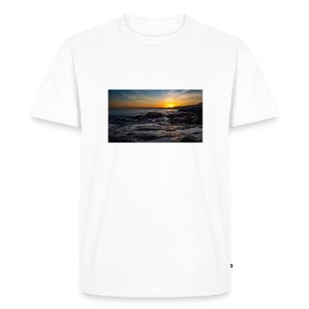 coucher de soleil - T-shirt Premium bio Homme - blanc - Devant - Nico (187cm)
