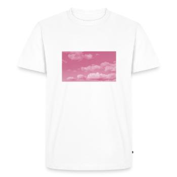 Nuages violets - T-shirt Premium bio Homme - blanc - Devant - Nico (187cm)