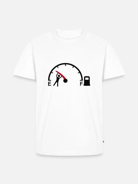 Benzin for dyrt - humor - Herre Premium økologisk T-shirt - hvid