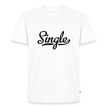 Single - Men's Premium Organic T-Shirt - white - Front - Nico (187cm)