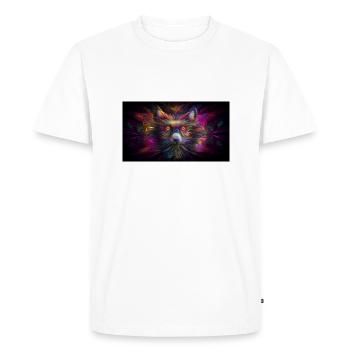Hypnotic raccoon in the 5th dimension - Men's Premium Organic T-Shirt - white - Front - Nico (187cm)