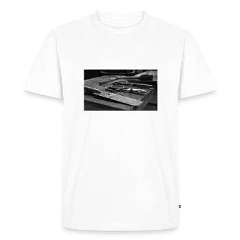 Tool for glass blowing - Men's Premium Organic T-Shirt - white - Front - Nico (187cm)