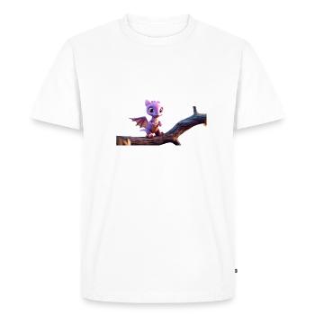 Tinysaure - T-shirt Premium bio Homme - blanc - Devant - Nico (187cm)