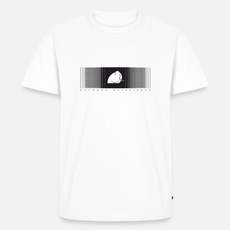 Mamood gradient check pattern - Men's Premium Organic T-Shirt - white