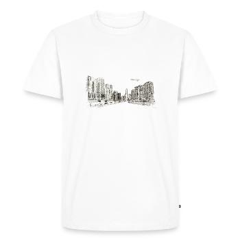 Chicago USA Illinois Amérique Voyage États-Unis - T-shirt Premium bio Homme - blanc - Devant - Nico (187cm)