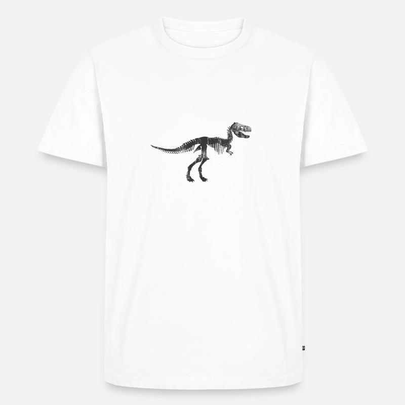 T-Rex - Männer Premium Bio T-Shirt - Weiß