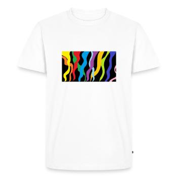 Fumée redimensionnée - T-shirt Premium bio Homme - blanc - Devant - Nico (187cm)
