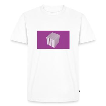 Cube - T-shirt Premium bio Homme - blanc - Devant - Nico (187cm)