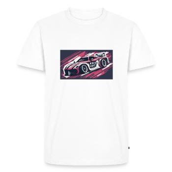 Pink Racecar - Men's Premium Organic T-Shirt - white - Front - Nico (187cm)